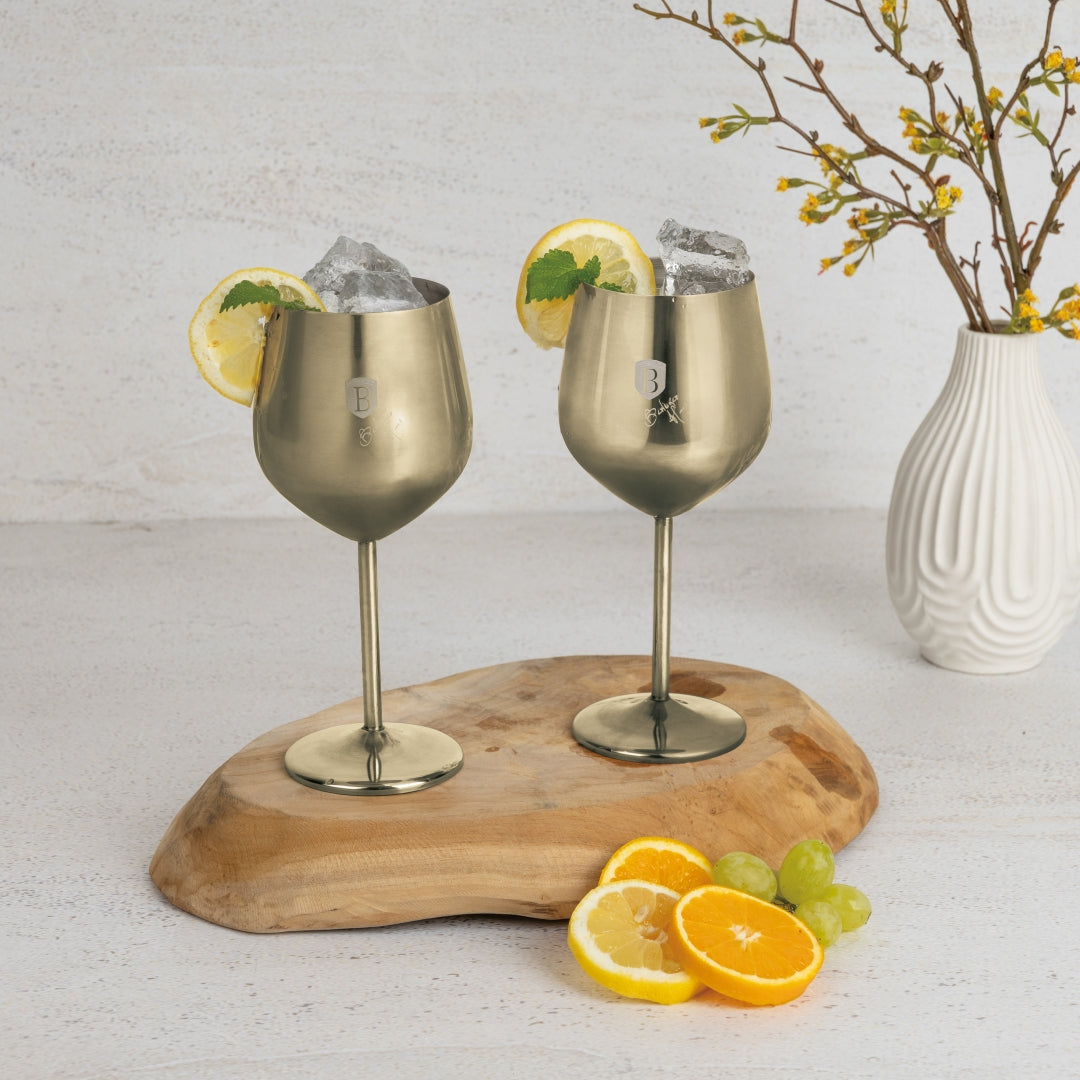 Set 2 Pahare de Vin cu Picior Înalt