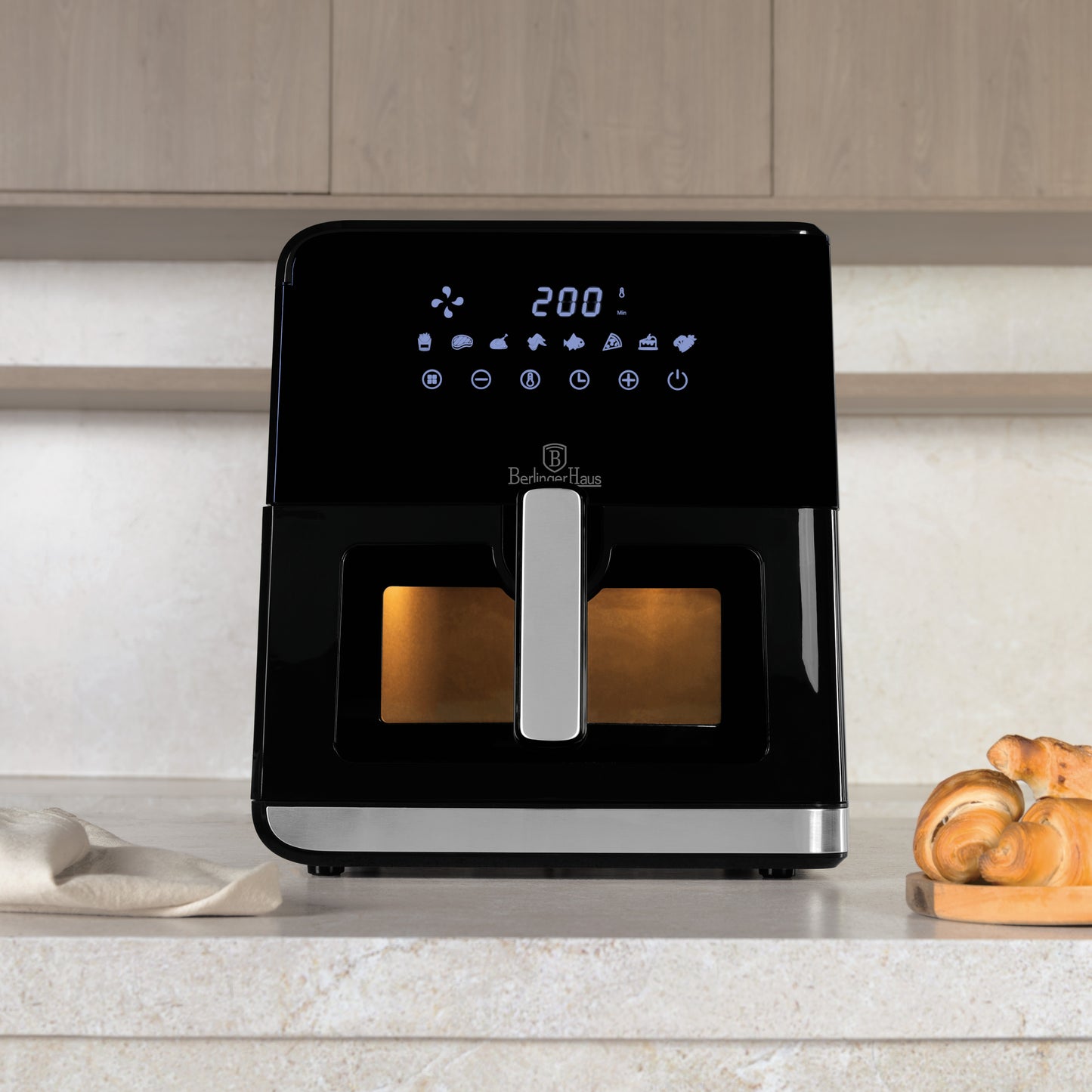 Airfryer cu Ecran Digital și Fereastră Vizibilă (7,5 L)