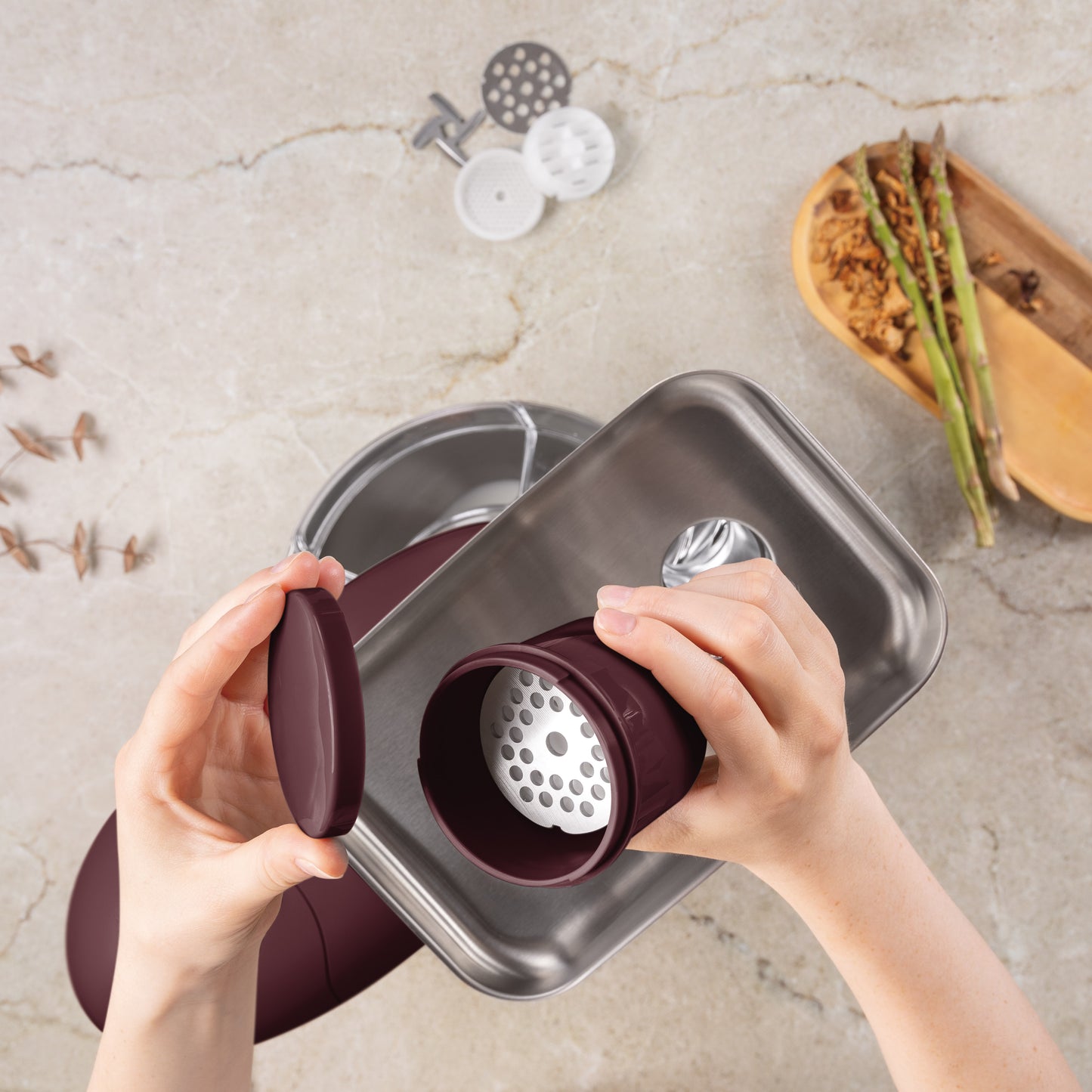 Mixer Multifuncțional 4 în 1 cu Bol din Inox (5,5 L)