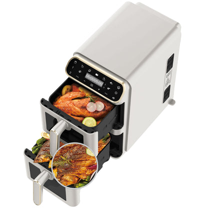 Airfryer cu Două Coșuri și Fereastră Vizibilă (11 L)
