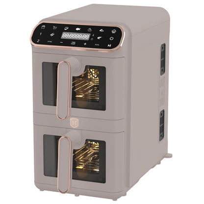 Airfryer cu Două Coșuri și Fereastră Vizibilă (11 L)