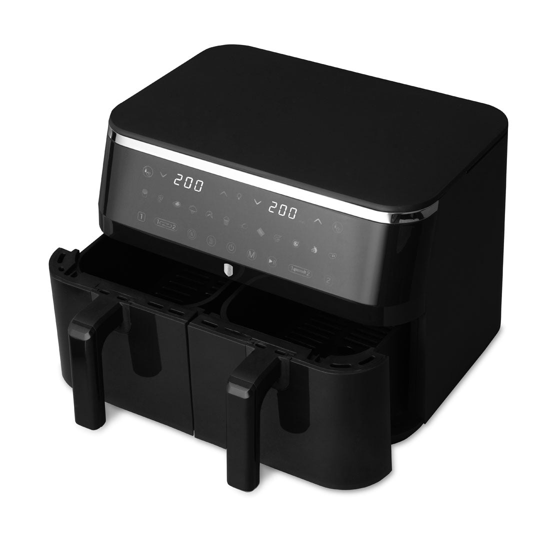 Airfryer cu Două Coșuri și Fereastră Vizibilă (9 L)