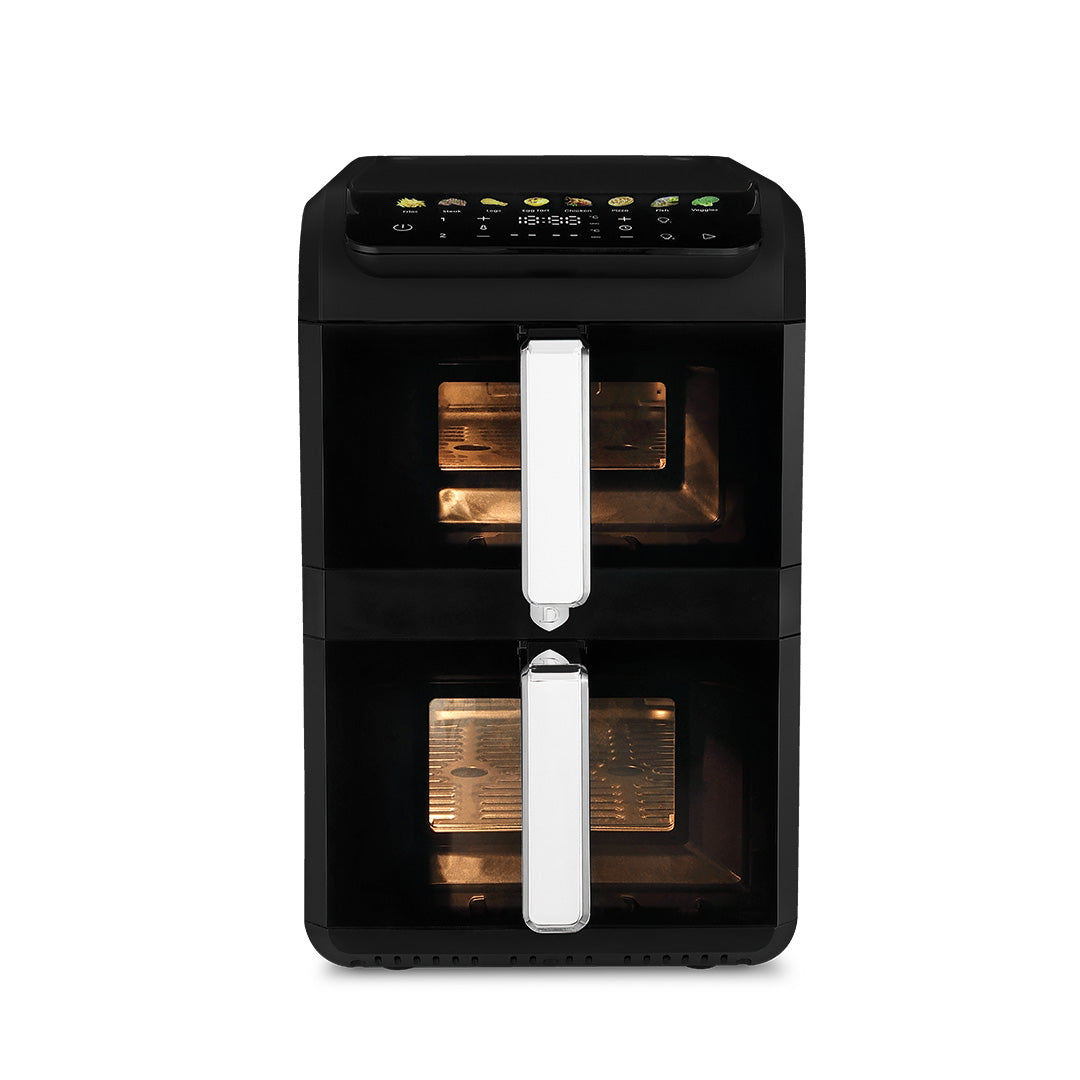 Airfryer cu Două Coșuri și Fereastră Vizibilă (10 L)