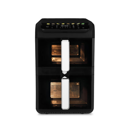 Airfryer cu Două Coșuri și Fereastră Vizibilă (10 L)
