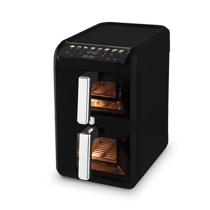 Airfryer cu Două Coșuri și Fereastră Vizibilă (10 L)